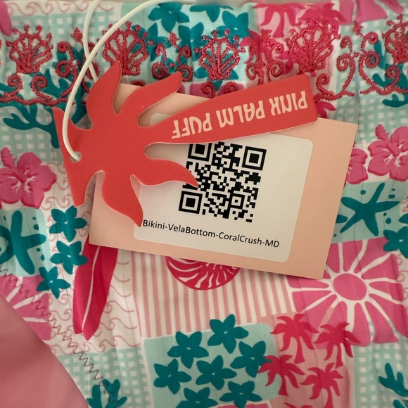 Pink and Blue Patterned Bikini Set - Picture 4 of 5